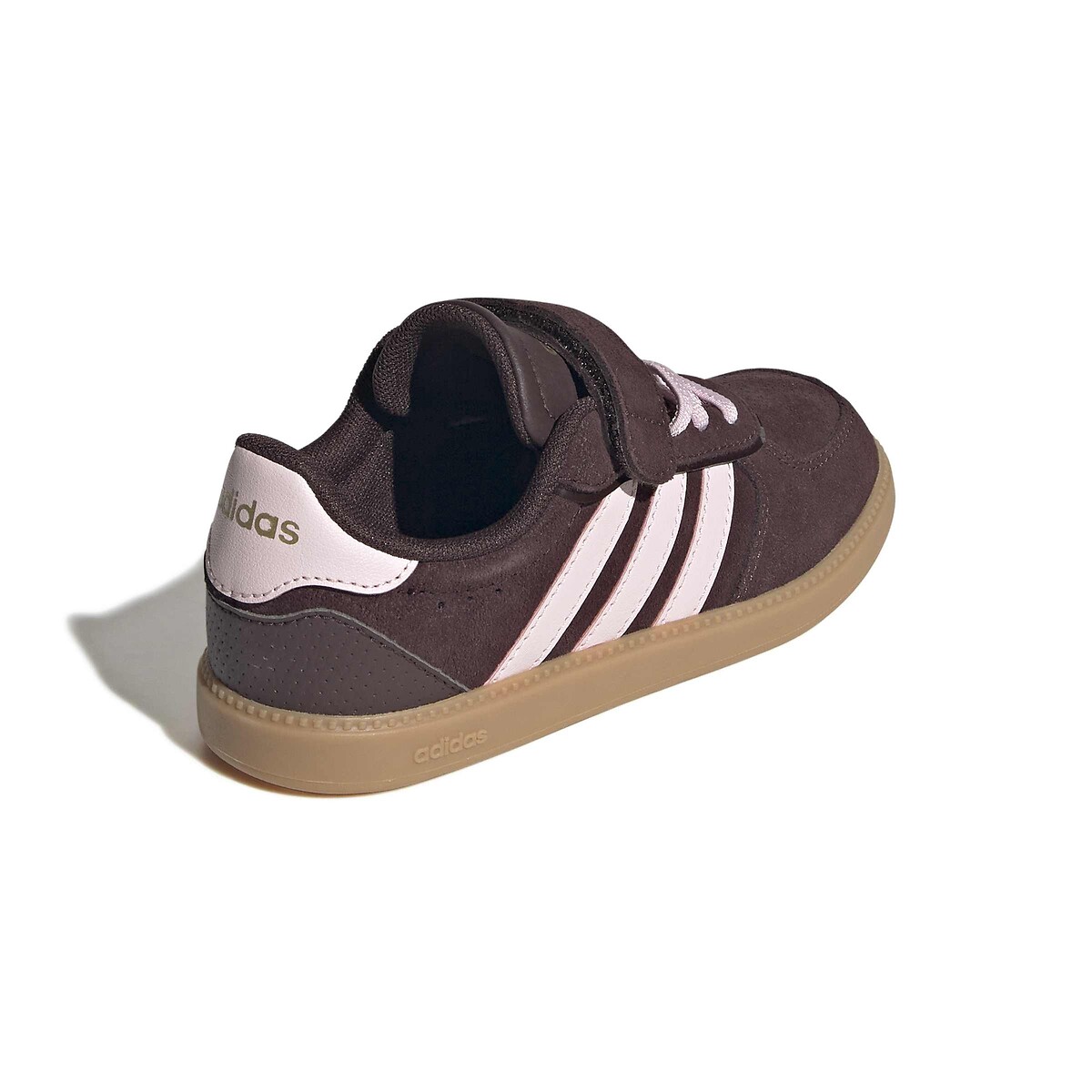 Kids Breaknet Sleek Leather Trainers brown/pink, ADIDAS SPORTSWEAR