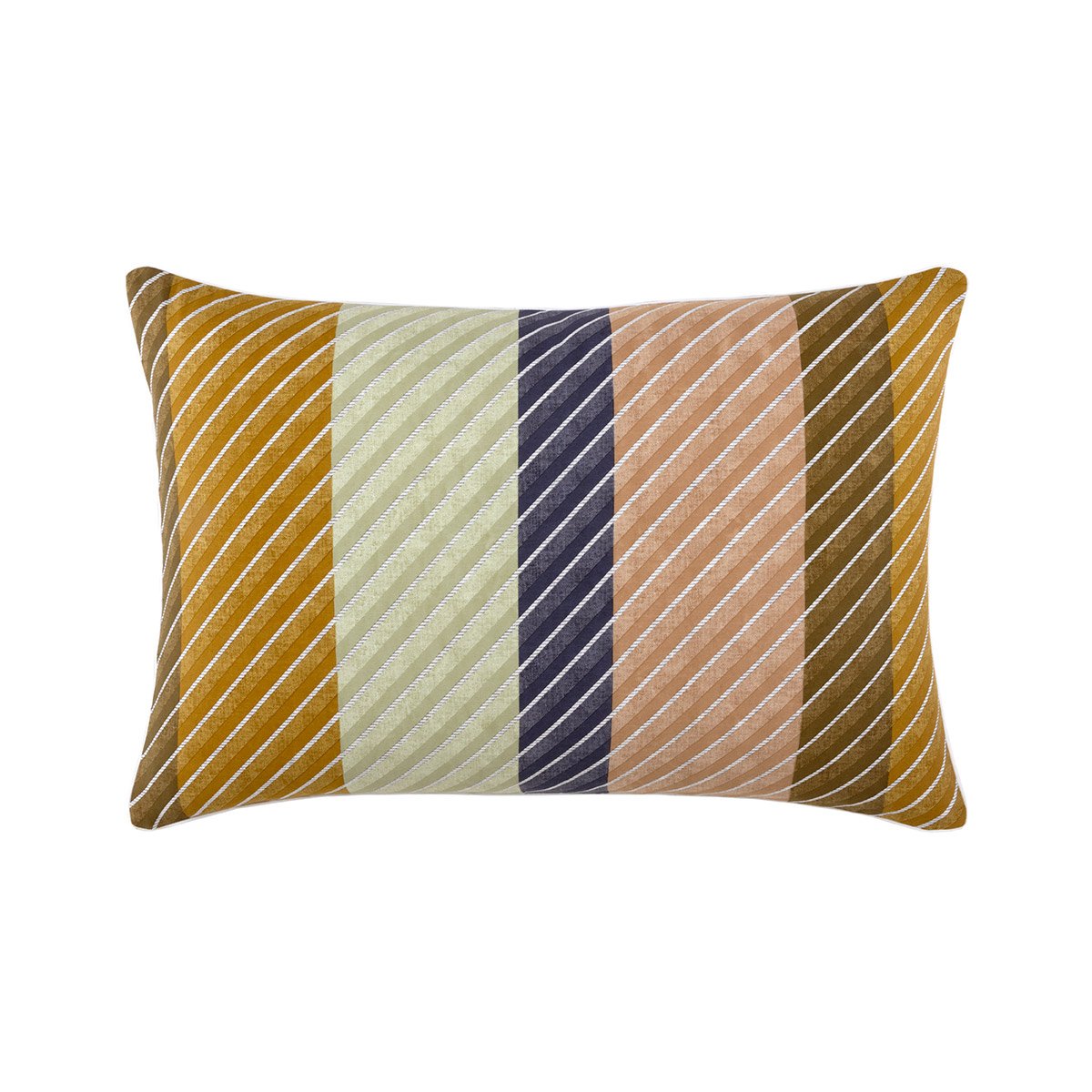 Taie d'oreiller en satin de coton lavé multicouleurs, SPENCER multicolore, DESFORGES