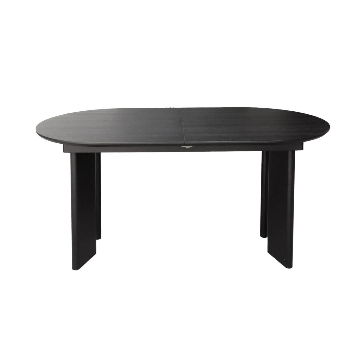 Table à manger oblongue extensible bois d'hévéa et placage chêne 6-8 places ALBANE naturel, SWEEEK