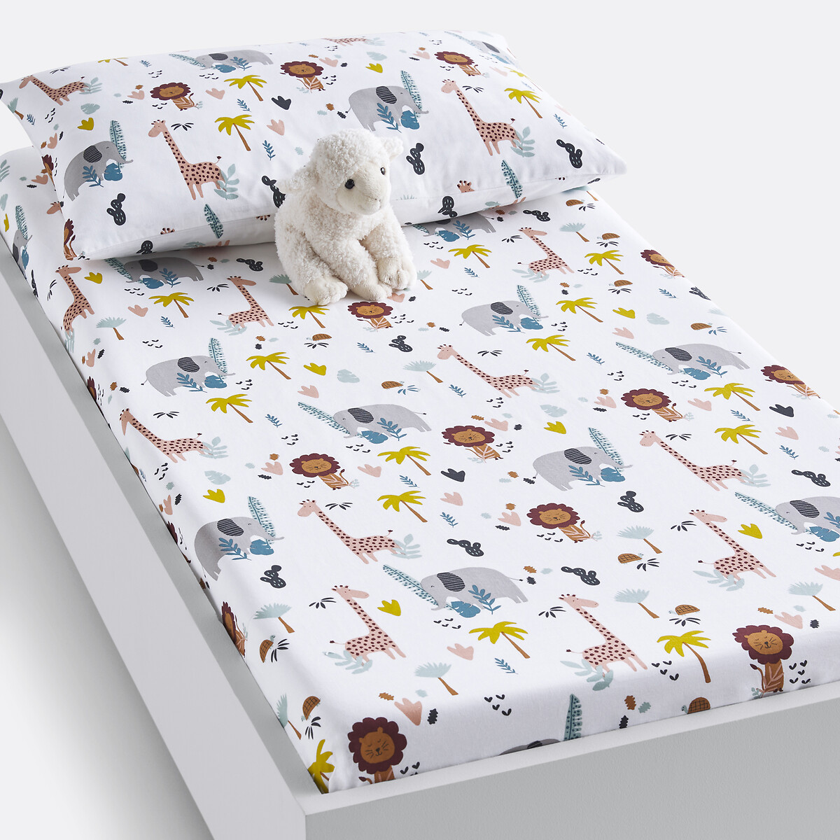 Drap-housse bébé coton bio bonnet 17 cm, Henri imprimé, LA REDOUTE INTERIEURS