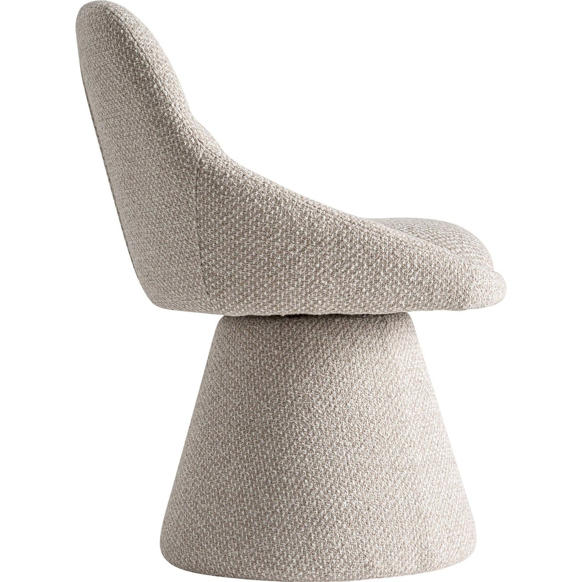 Fauteuil pivotant en coton finition vieillie beige coton finition vieillie, RECOLLECTION