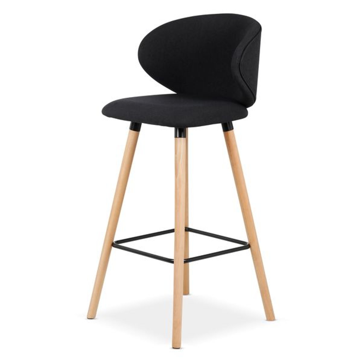 Chaise de bar tissu noir, ZAGO