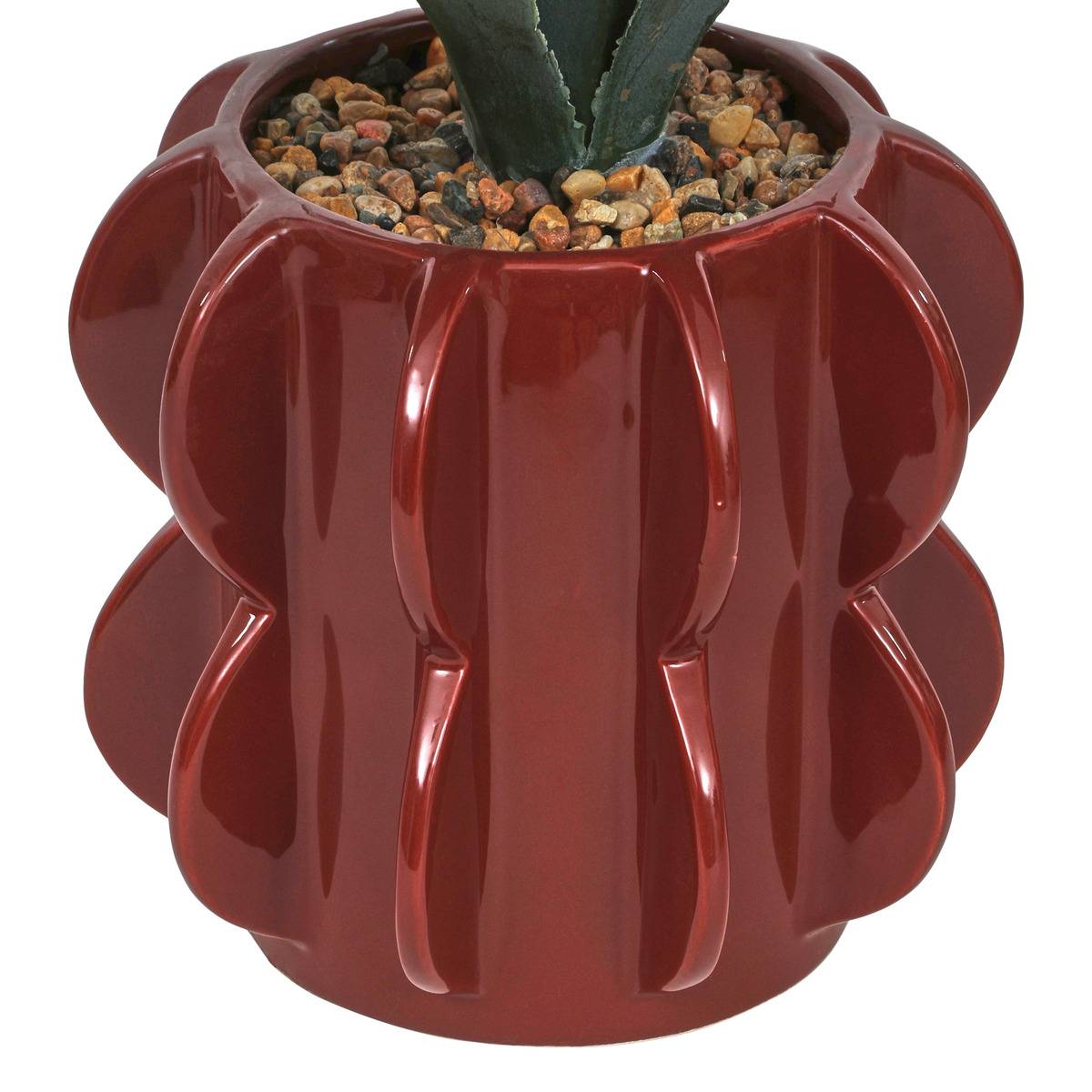 Plante artificielle H 28 cm HOMY rouge, ATMOSPHERA