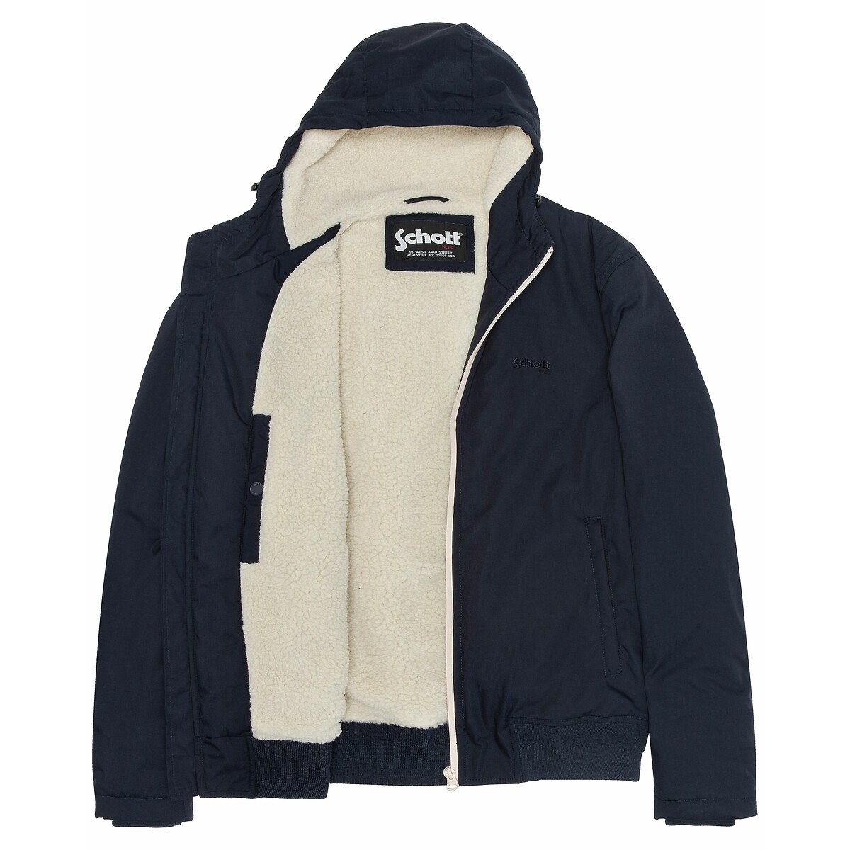 Corta-vento BLUSTER2 com forro sherpa marinho, SCHOTT