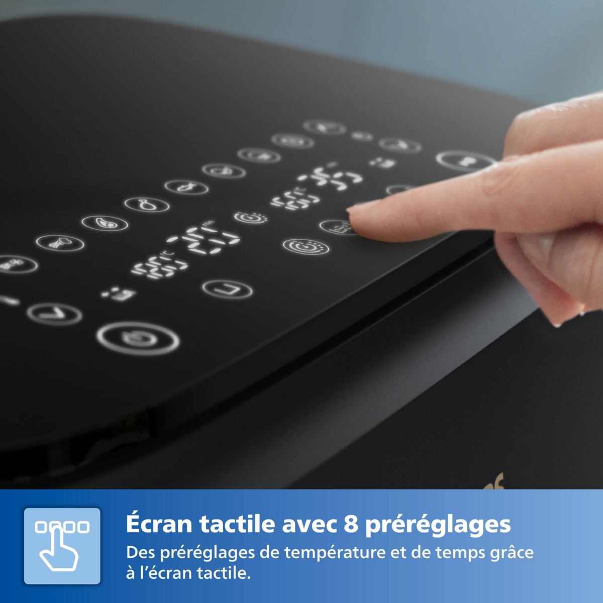 Friteuse sans huile NA352/04 Friteuse sans huile double panier Noir/Doré, Série 3000 9L (3+6L) avec accessoire couleur unique, PHILIPS