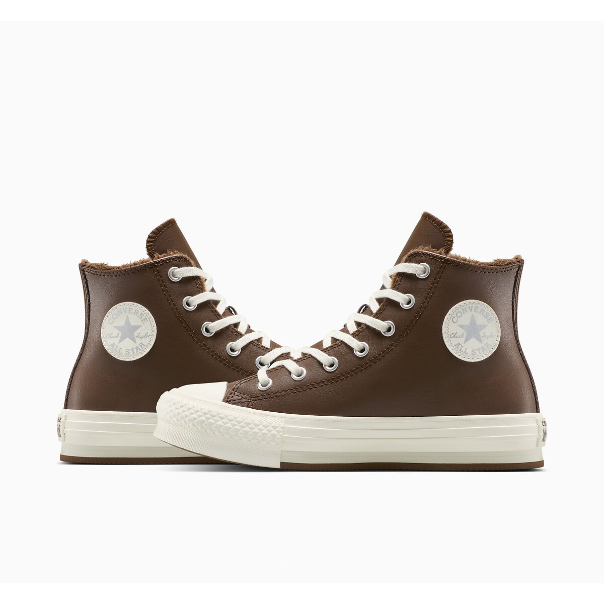 Kids All Star EVA Lift Winter Essentials Trainers in Leather brown, CONVERSE