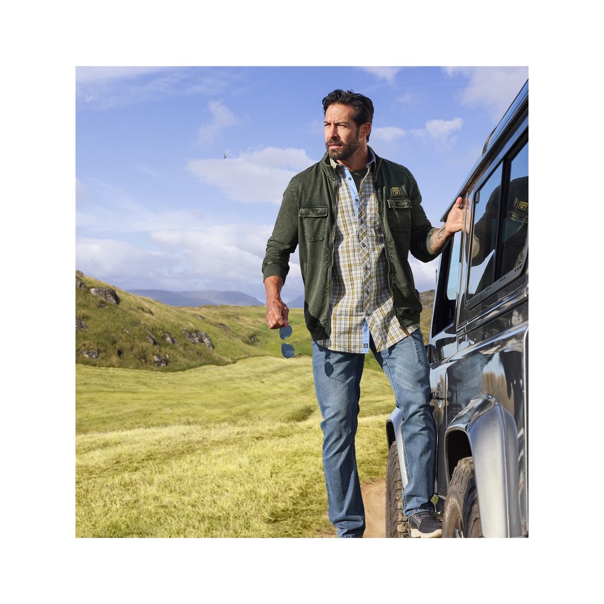 Veste en molleton BLANKUR olive, JAN VANDERSTORM