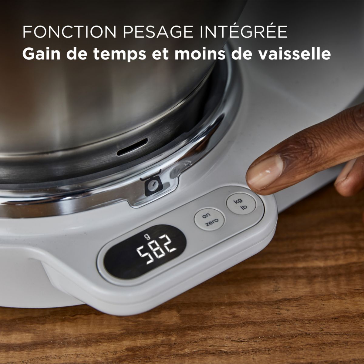 Robot pâtissier KVC85.009SI Titanium Chef Baker blanc, KENWOOD