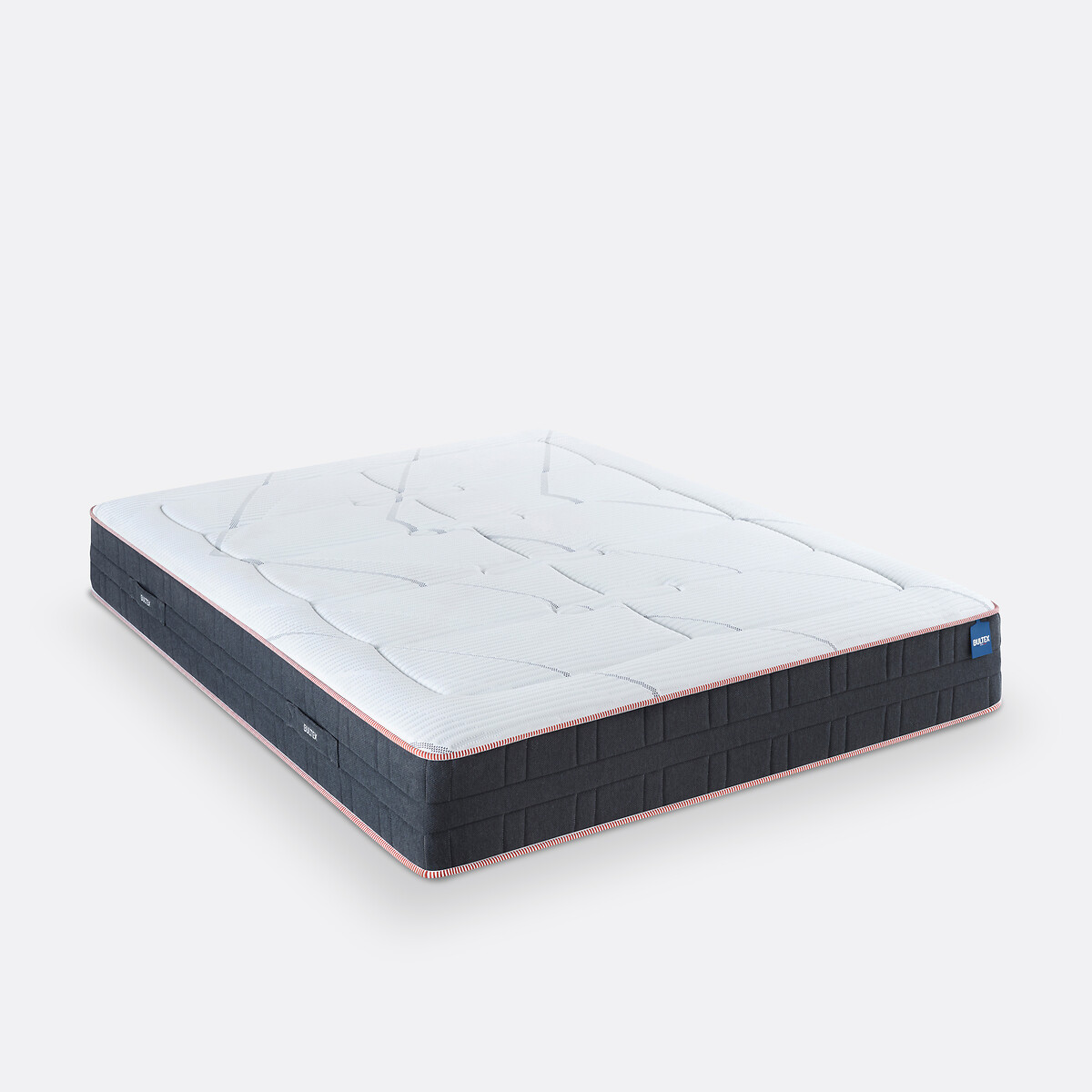 Materasso ibrido a molle e schiuma, Triomphal bianco/grigio chiné, BULTEX