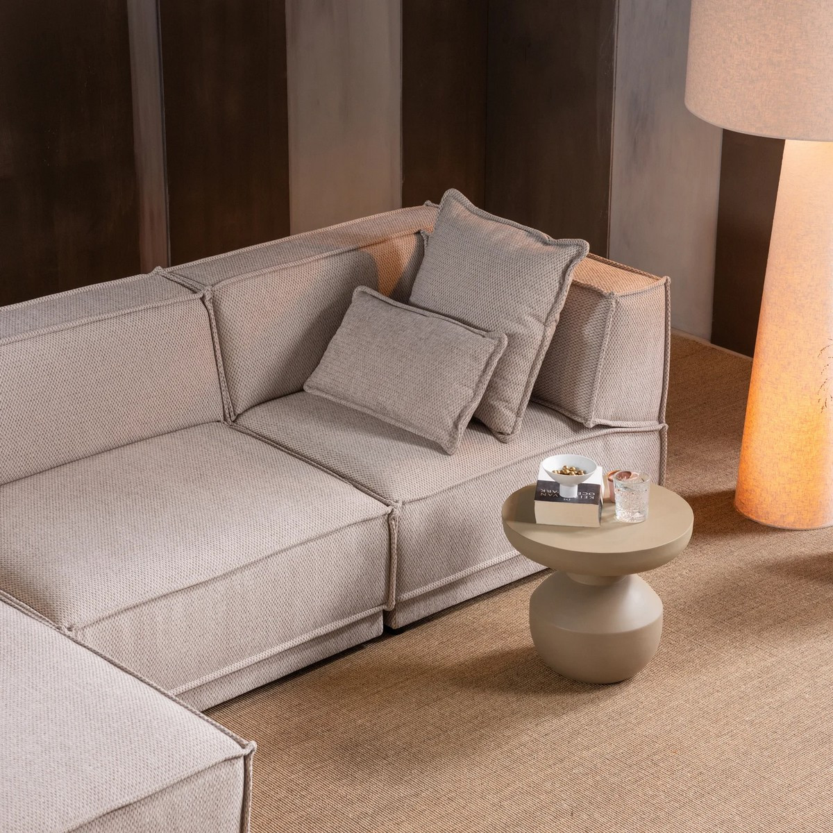 Table d'appoint en métal BOVA marron, WOOOD