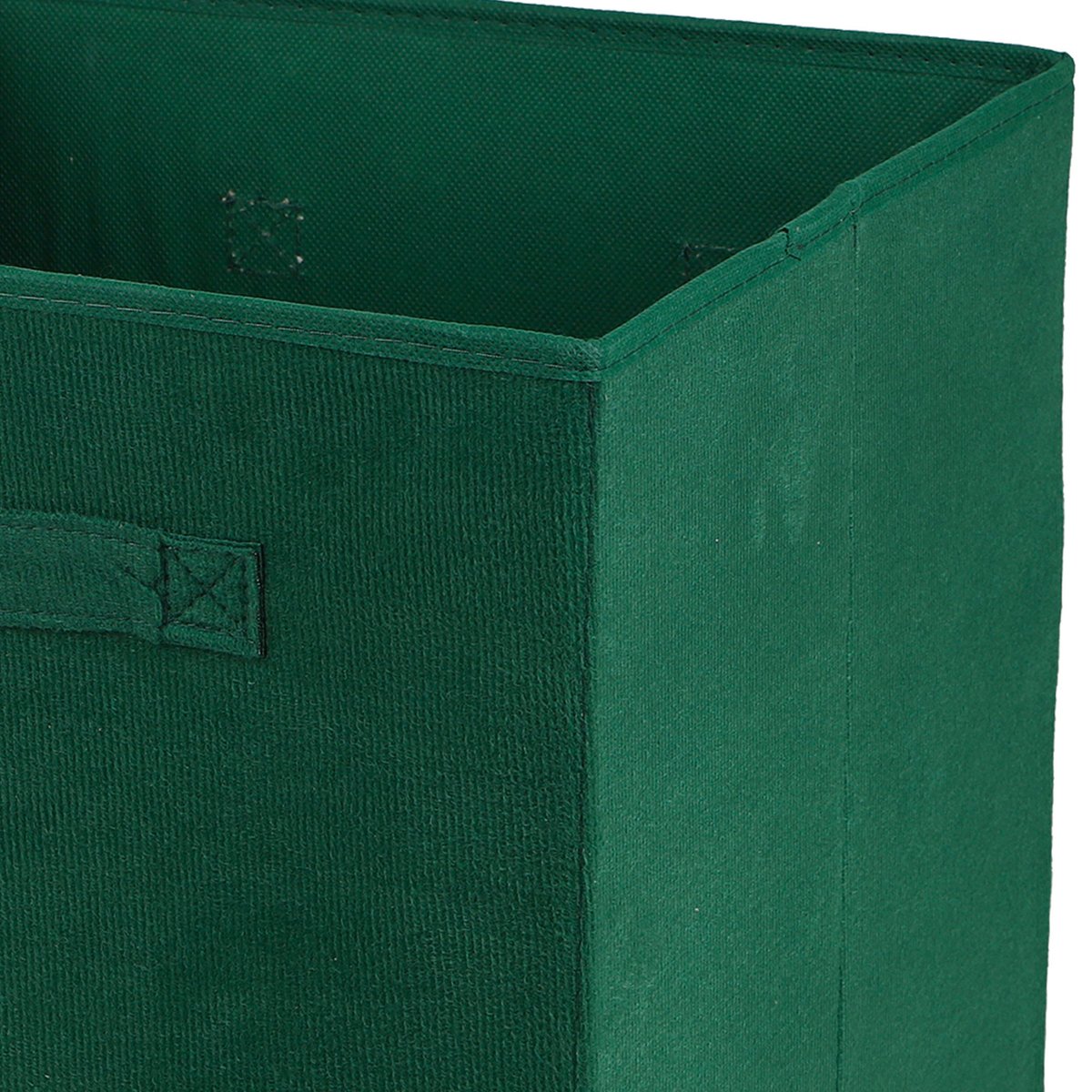 Boîte de rangement cube en velours côtelé vert 31x31x31cm vert, WADIGA