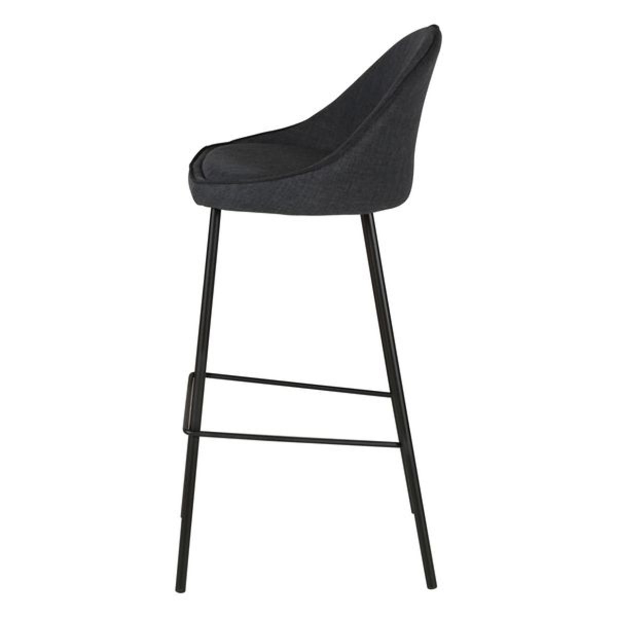 Chaise de bar tissu gris foncé, ZAGO