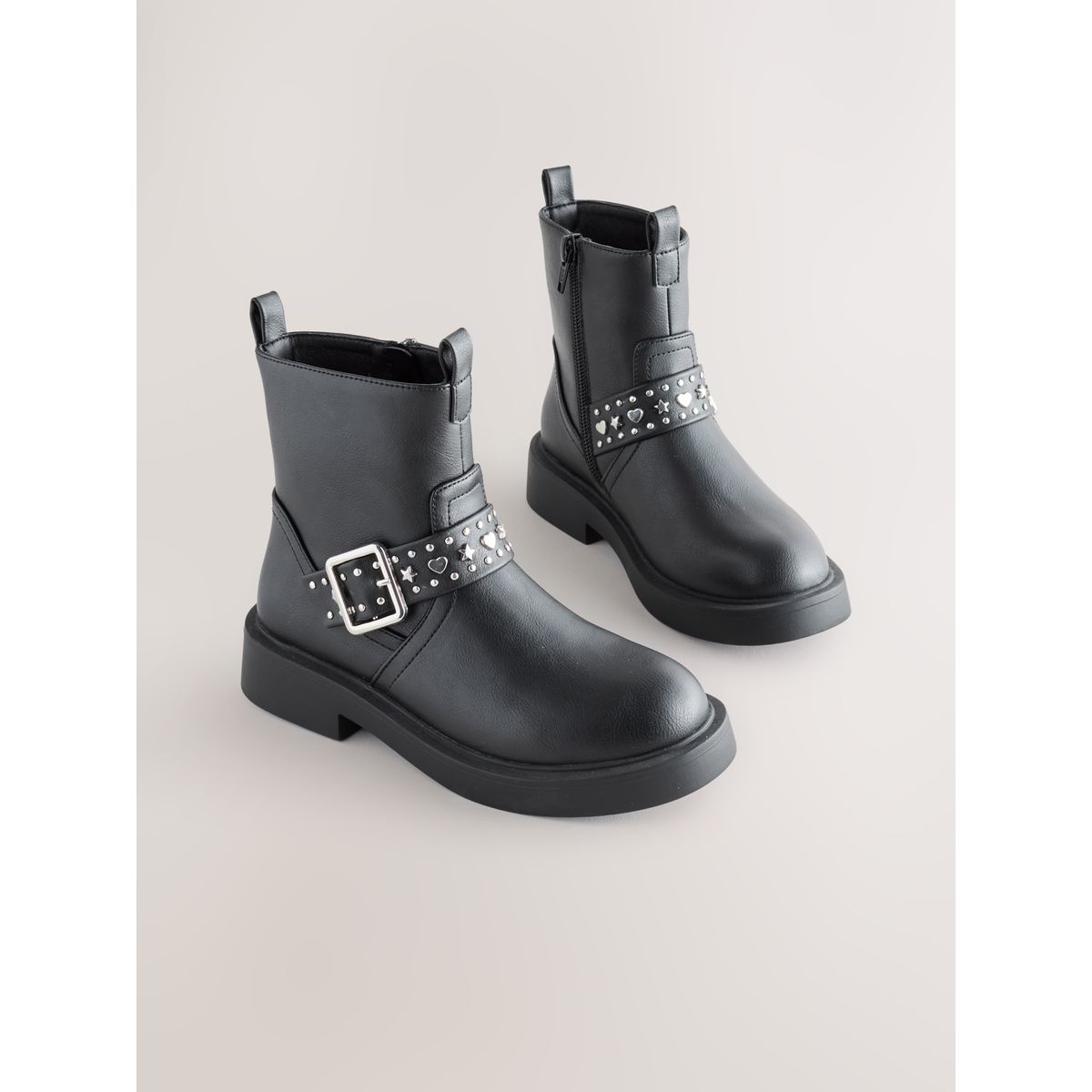 Bottes de motard cloutées noir, NEXT