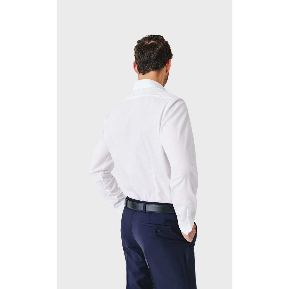 Chemise Regular fit sans repassage blanc, ACROSS