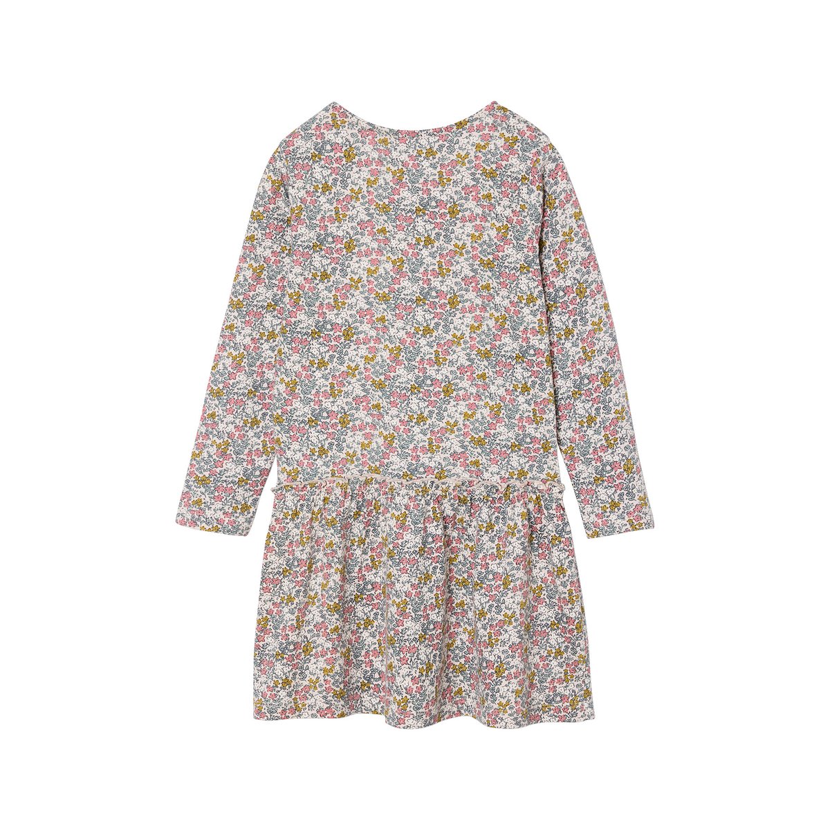 Robe imprimée manches longues rose, VERTBAUDET