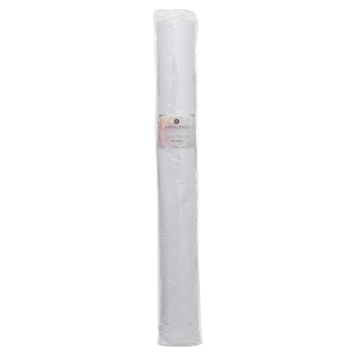 Tapis de neige fin en rouleau 1 x 5 m blanc, ATMOSPHERA