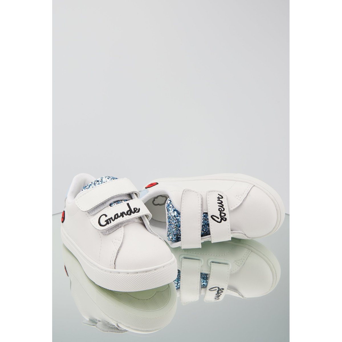 Baskets Enfant En Cuir Mini Edith Grande Soeur blanc, BONS BAISERS