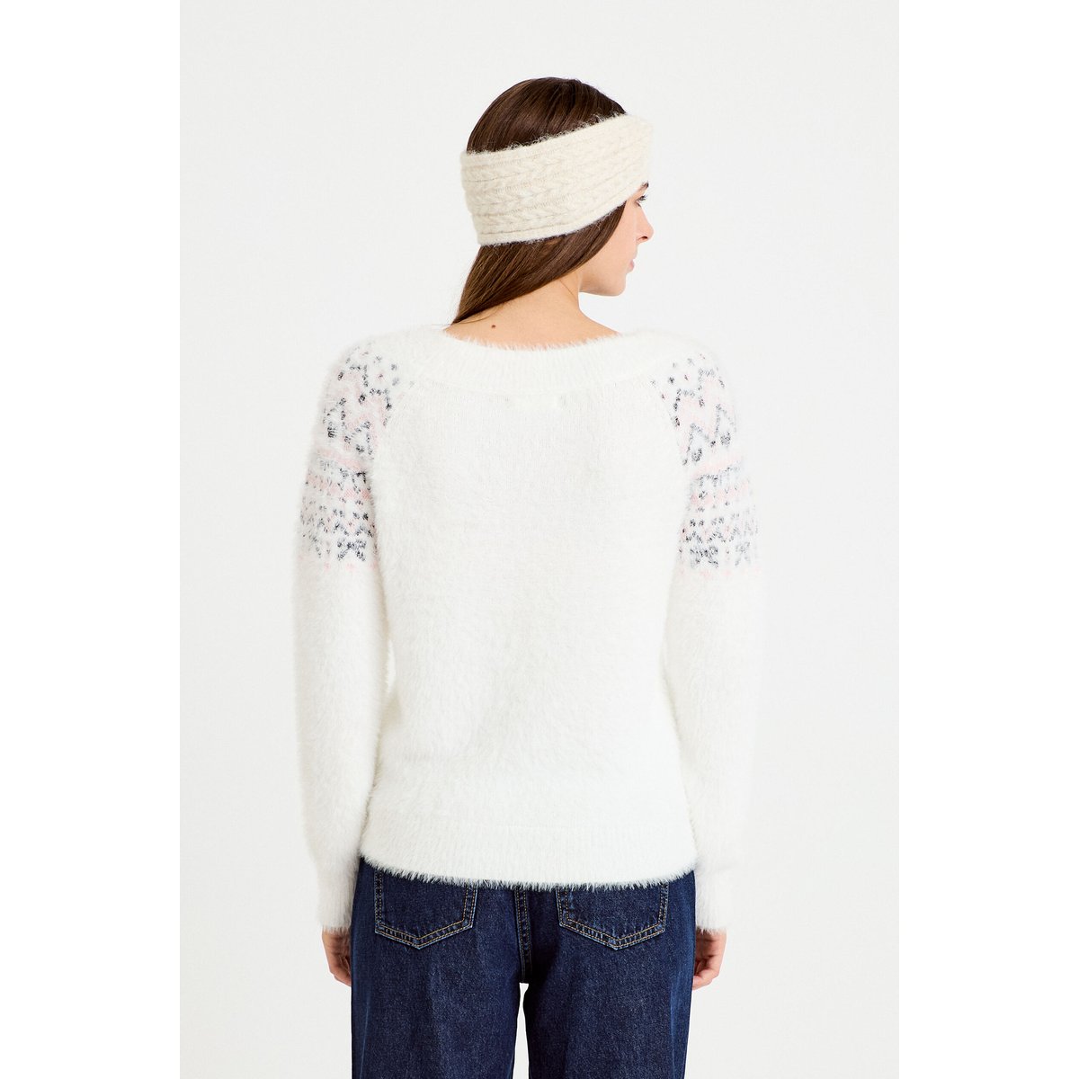 Pull manches longues ecru, CACHE CACHE