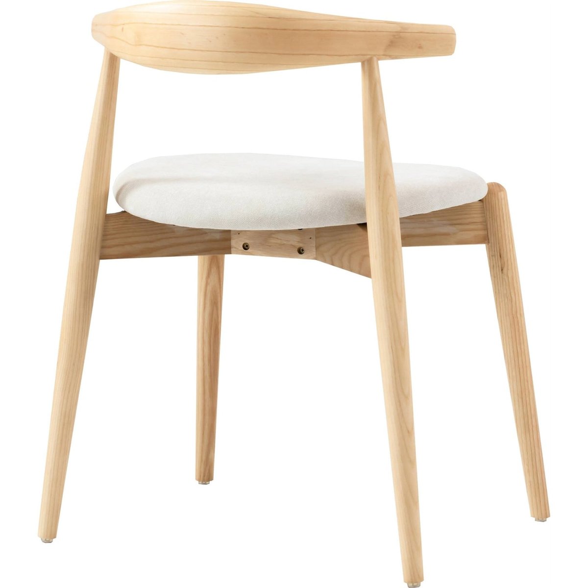 Chaise de salle à manger en chêne PERALLY crème et chêne naturel, RECOLLECTION