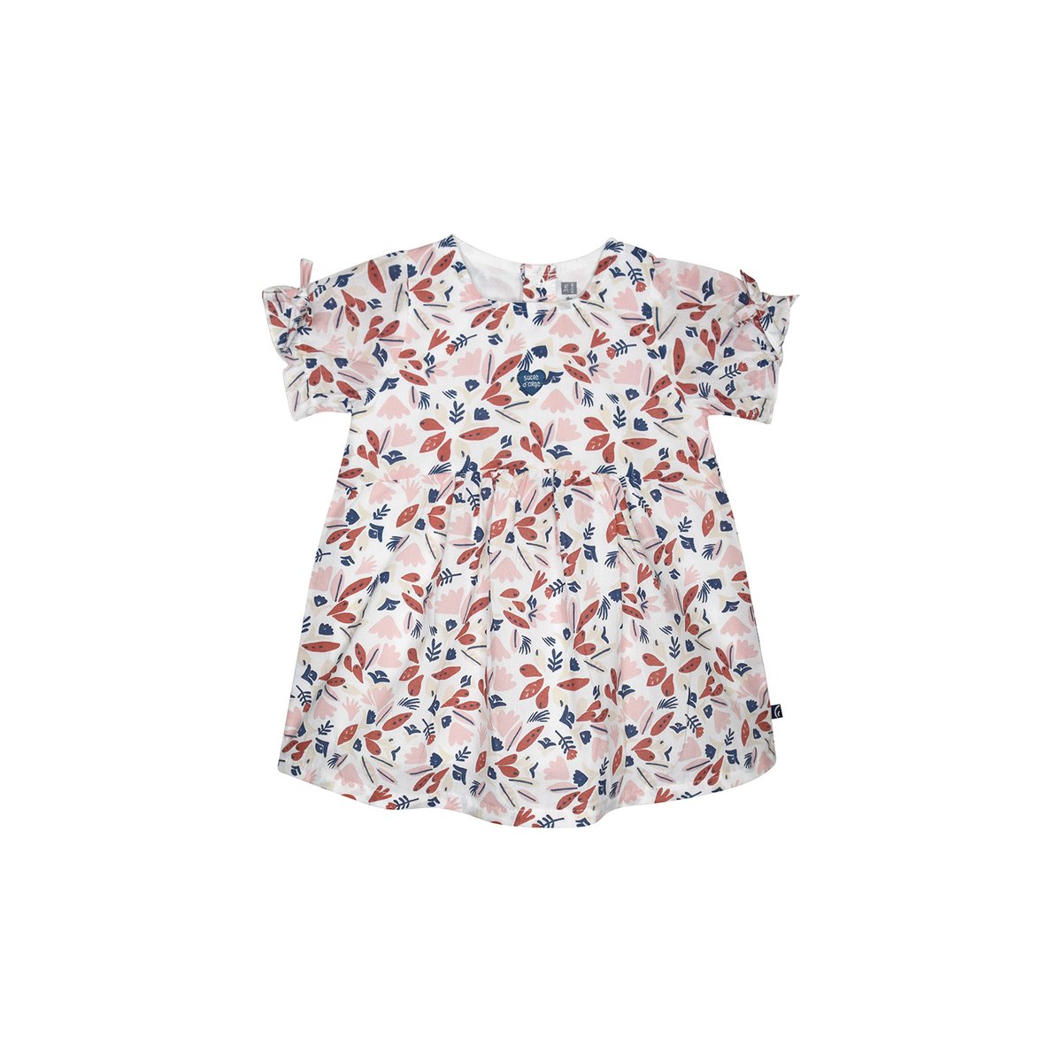 Robe bandeau giulia manches courtes bebe blanc, SUCRE D'ORGE