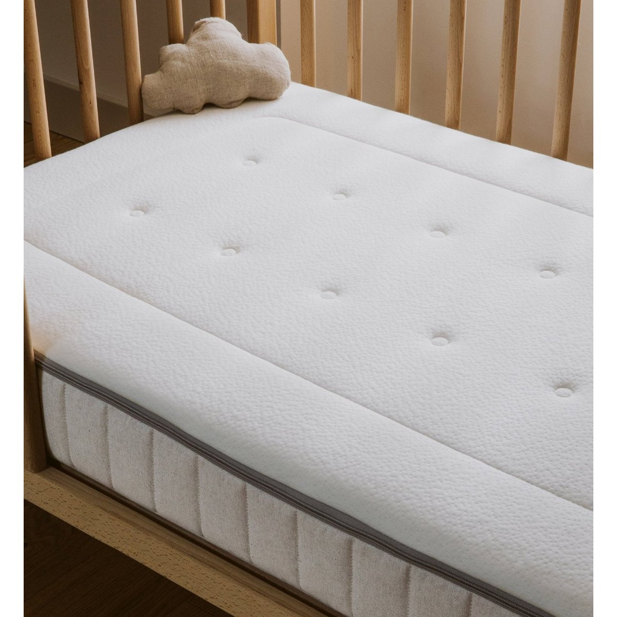 Housse de matelas bébé, épaisseur 12cm EVO R blanc, KADOLIS