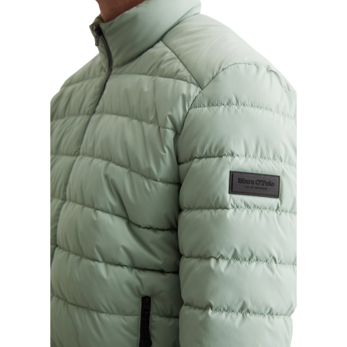 Veste matelassée regular en qualité légère et imperméable vert clair, MARC O'POLO