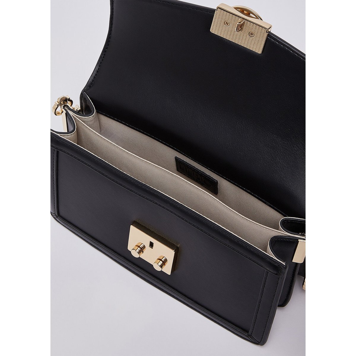 Sac bandoulière format petit animalier noir animalier, LIU JO