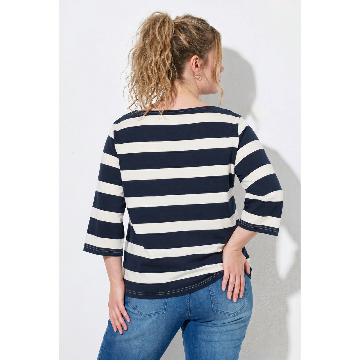 Sweat-shirt à rayures marine, ULLA POPKEN