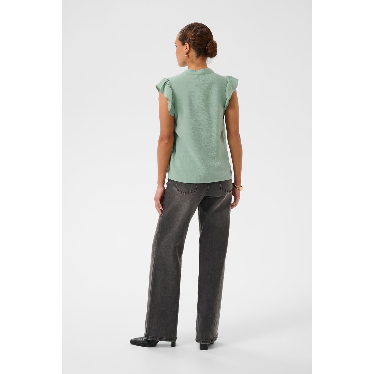 Blouse à manches courtes vert jadeite, KAFFE