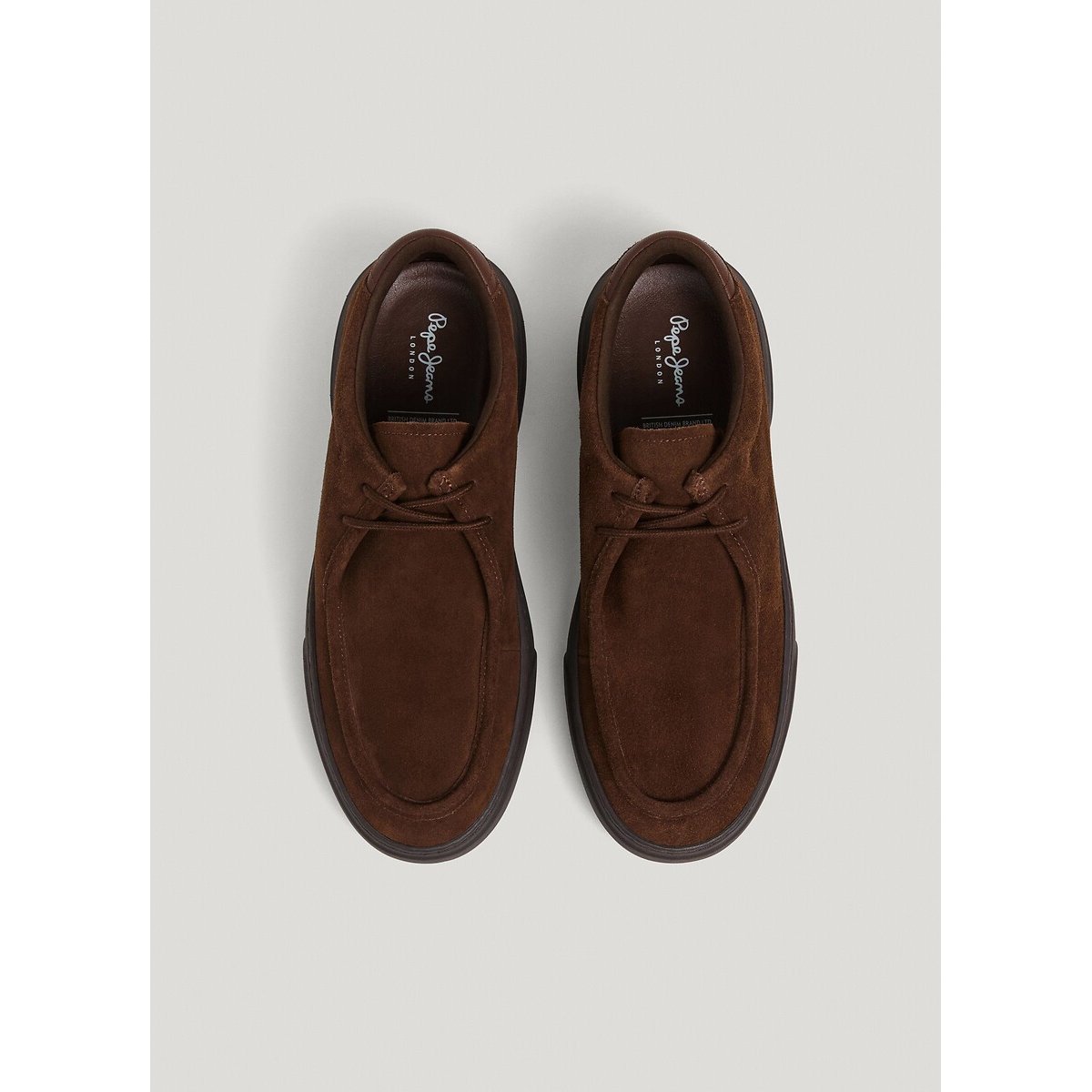 Scarpe da ginnastica in pelle scamosciata, Colins Street marrone, PEPE JEANS