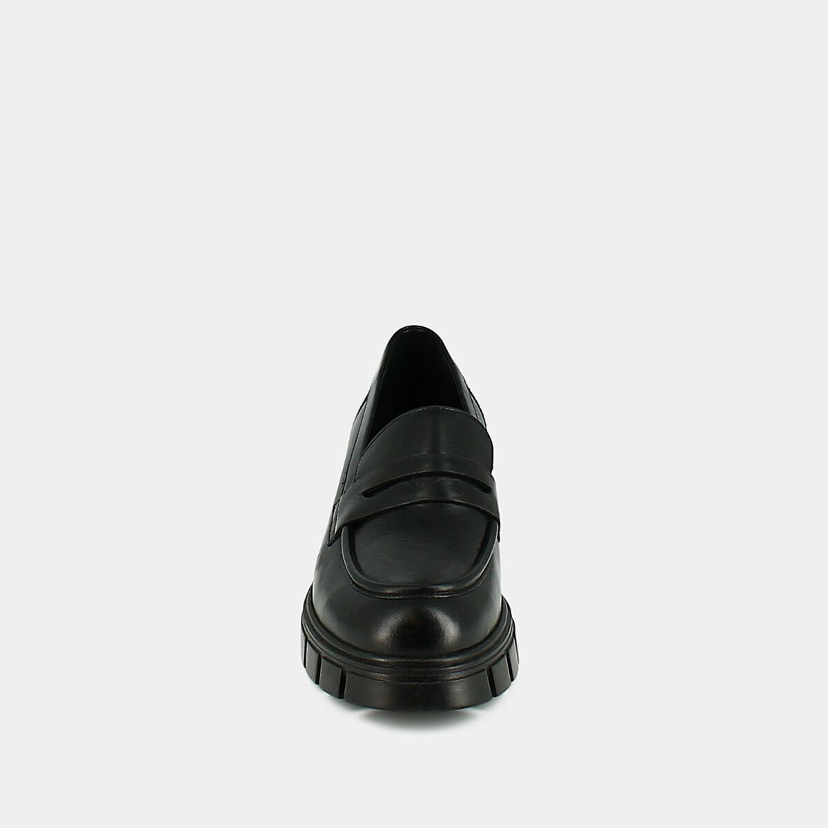 Aron Leather Loafers with Chunky Heel black, JONAK