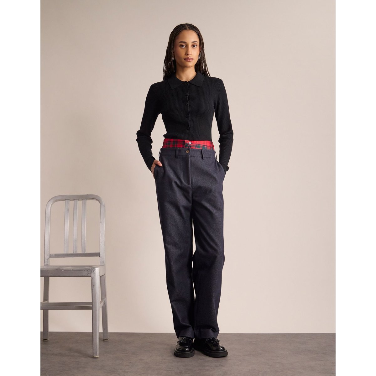 Pantalon Thelma bleu, INES DE LA FRESSANGE PARIS