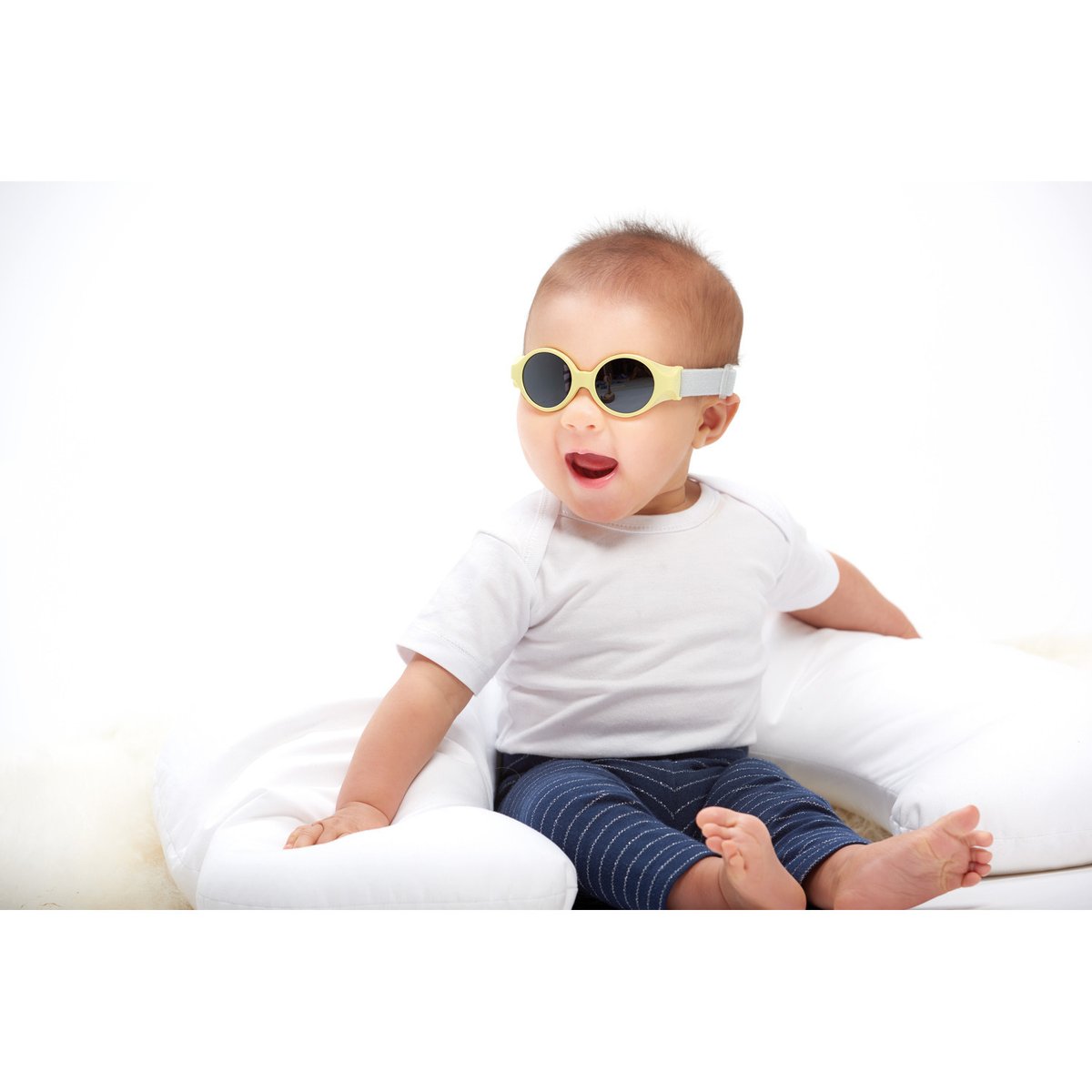Lunettes de soleil bandeau ajustable 0-9 mois jaune tendre, BEABA