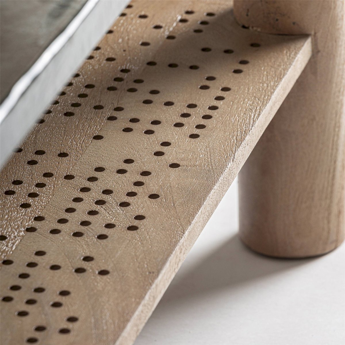 Table basse bois et verre S.JACQUARD marron et transparent, RECOLLECTION
