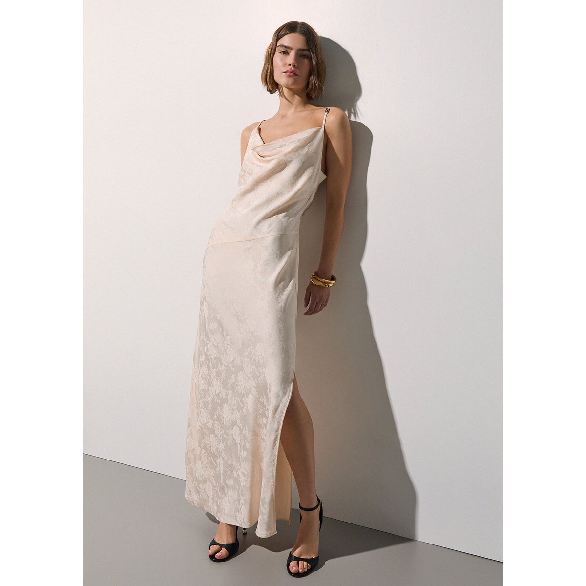 Robe Longue Jacquard crème, LIU JO