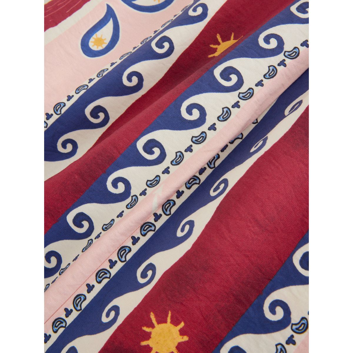Robe mi-longue dos nu à encolure torsadée écharpe rouge imprimée, NEXT