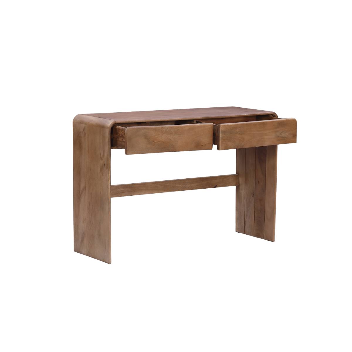 Bureau en bois de manguier VIRELYA bois clair, MADE IN MEUBLES