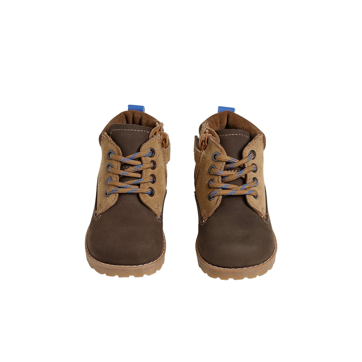 Boots premiers pas cuir brun, VERTBAUDET