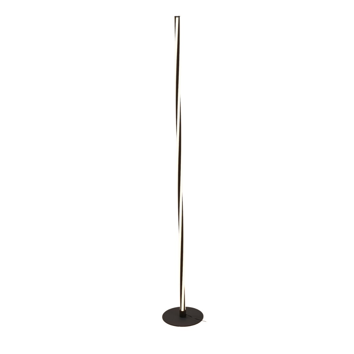 Lampadaire torsadé avec variateur - TELVO noir, KOSILUM