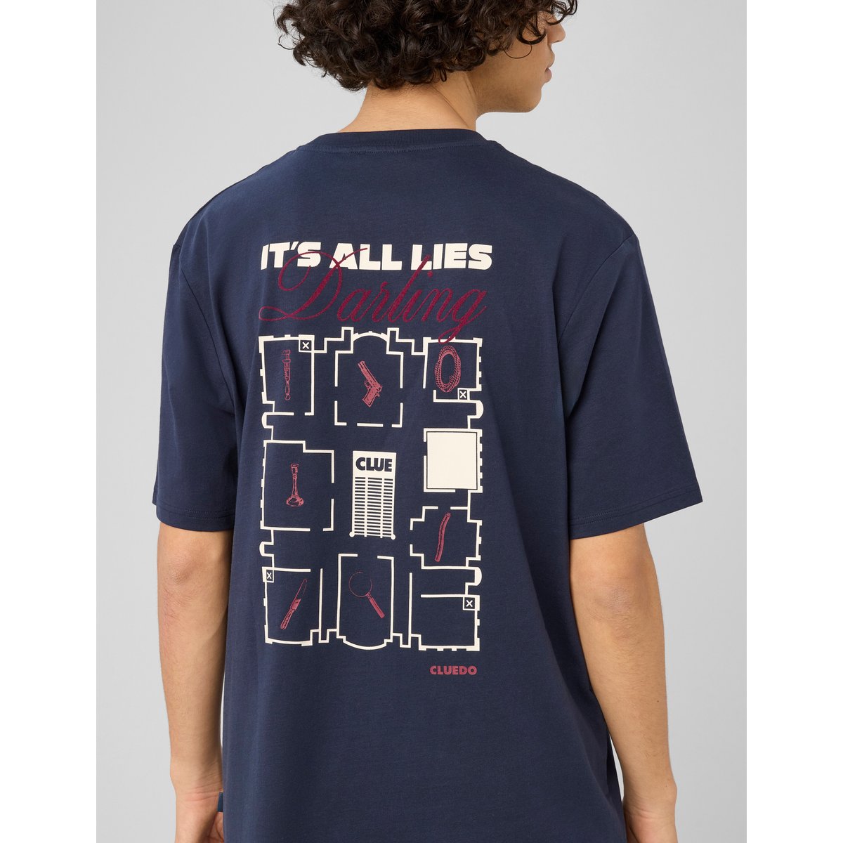 T-shirt licence cluedo bleu foncé, BZB