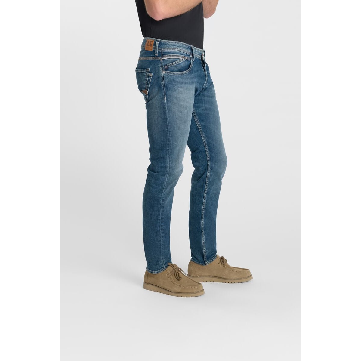 Jeans slim stretch 700/11, longueur 34 blue, LE TEMPS DES CERISES