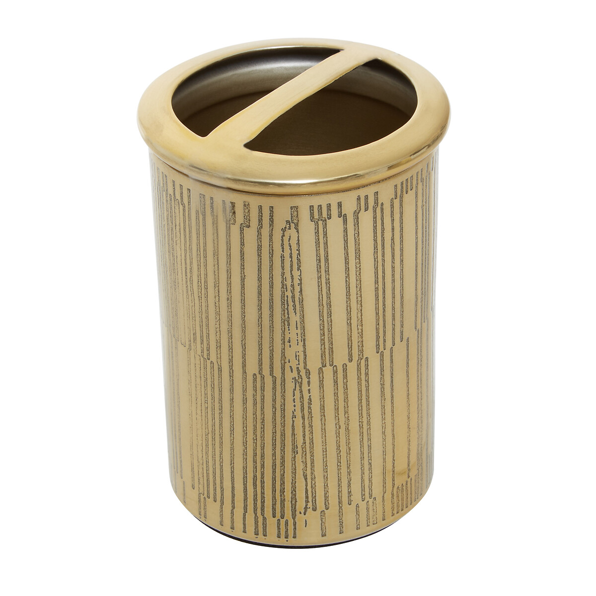 Etched Line Gold Finish Toothbrush Holder gold-coloured, FIFTY FIVE SOUTH