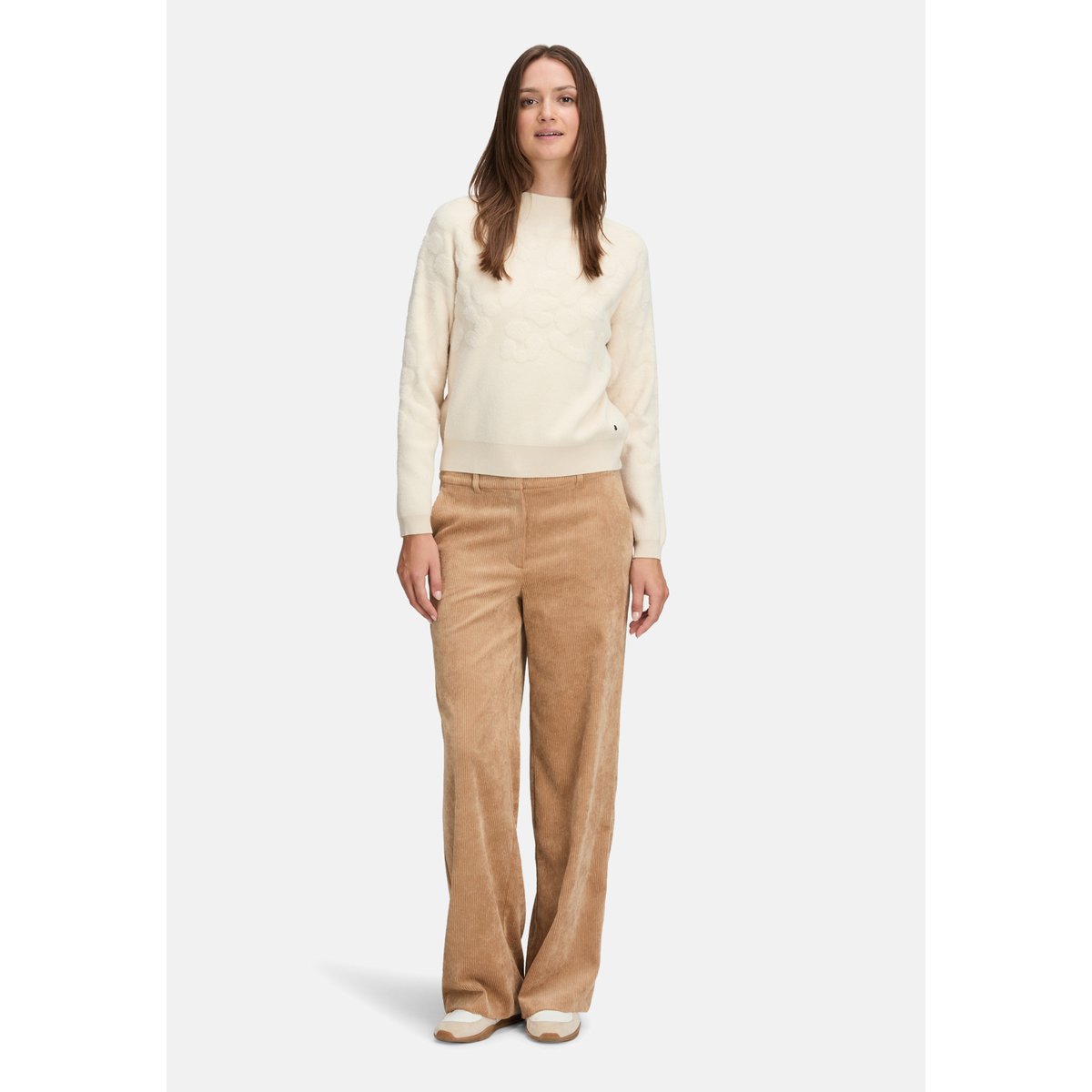 Pull-over en maille à motif jacquard white sand, BETTY & CO