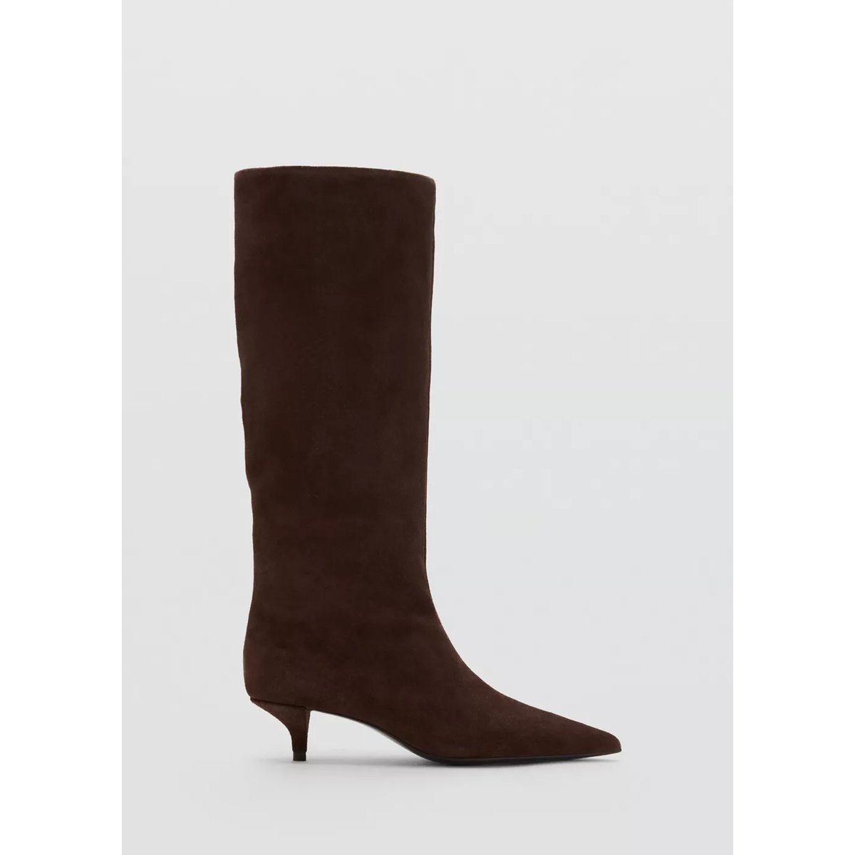 Bottes hautes daim chocolat, MANGO