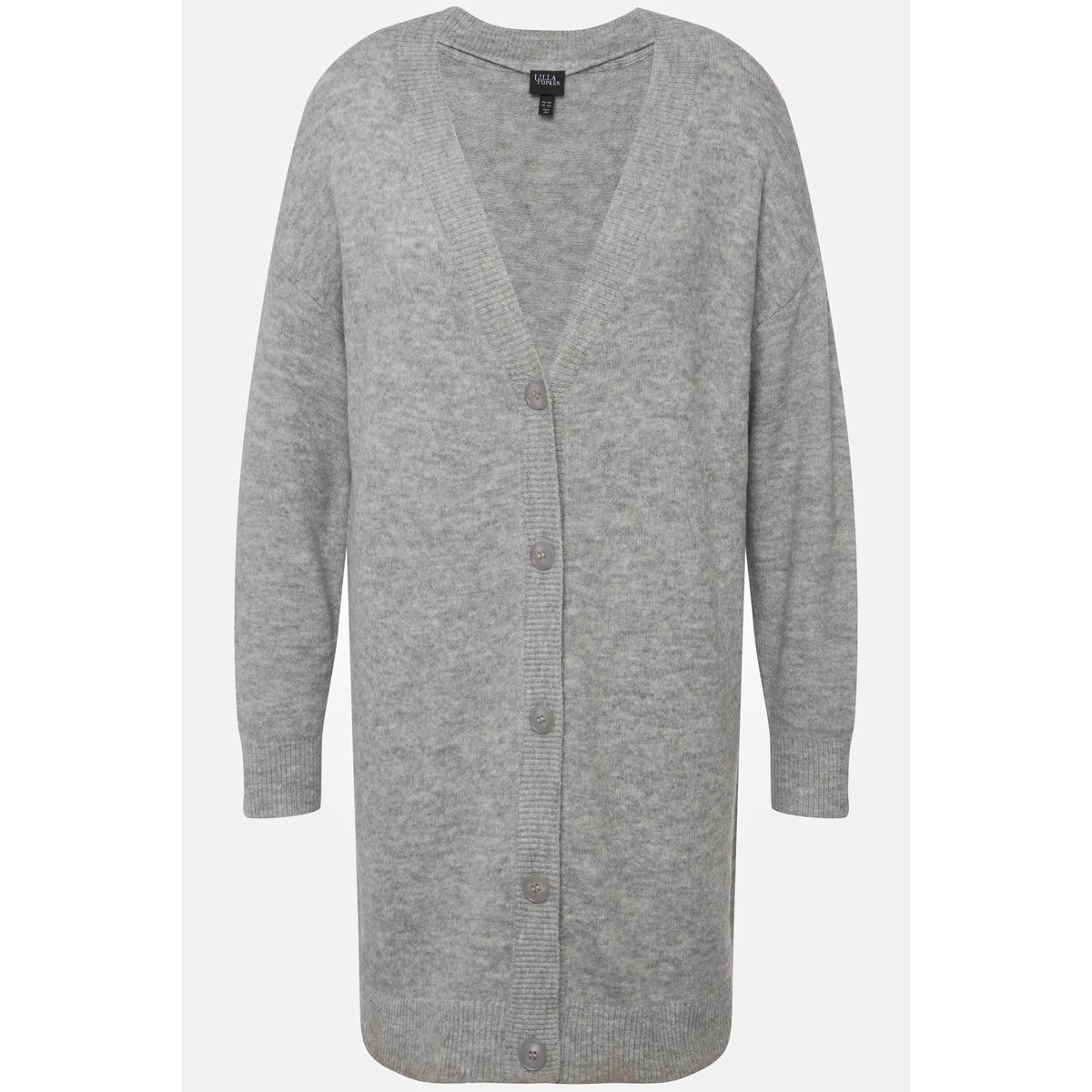 Cardigan en maille fine gris chiné, ULLA POPKEN