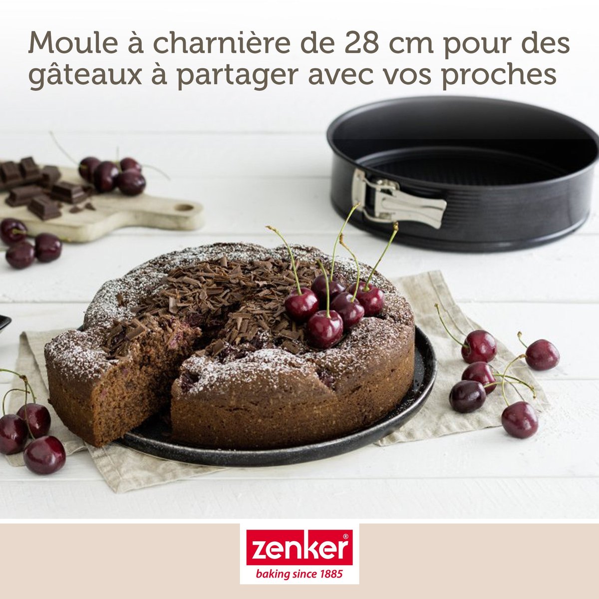 Ensemble de 2 Moules à manqué à charnière 26 cm BLACK METALLIC noir, ZENKER