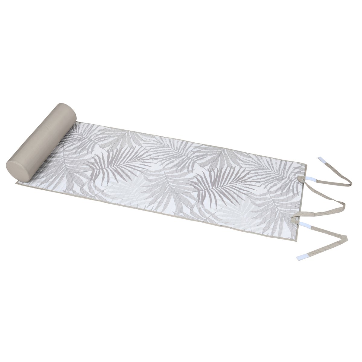 Matelas de plage avec repose-tête feuillage naturel, LOVELY CASA