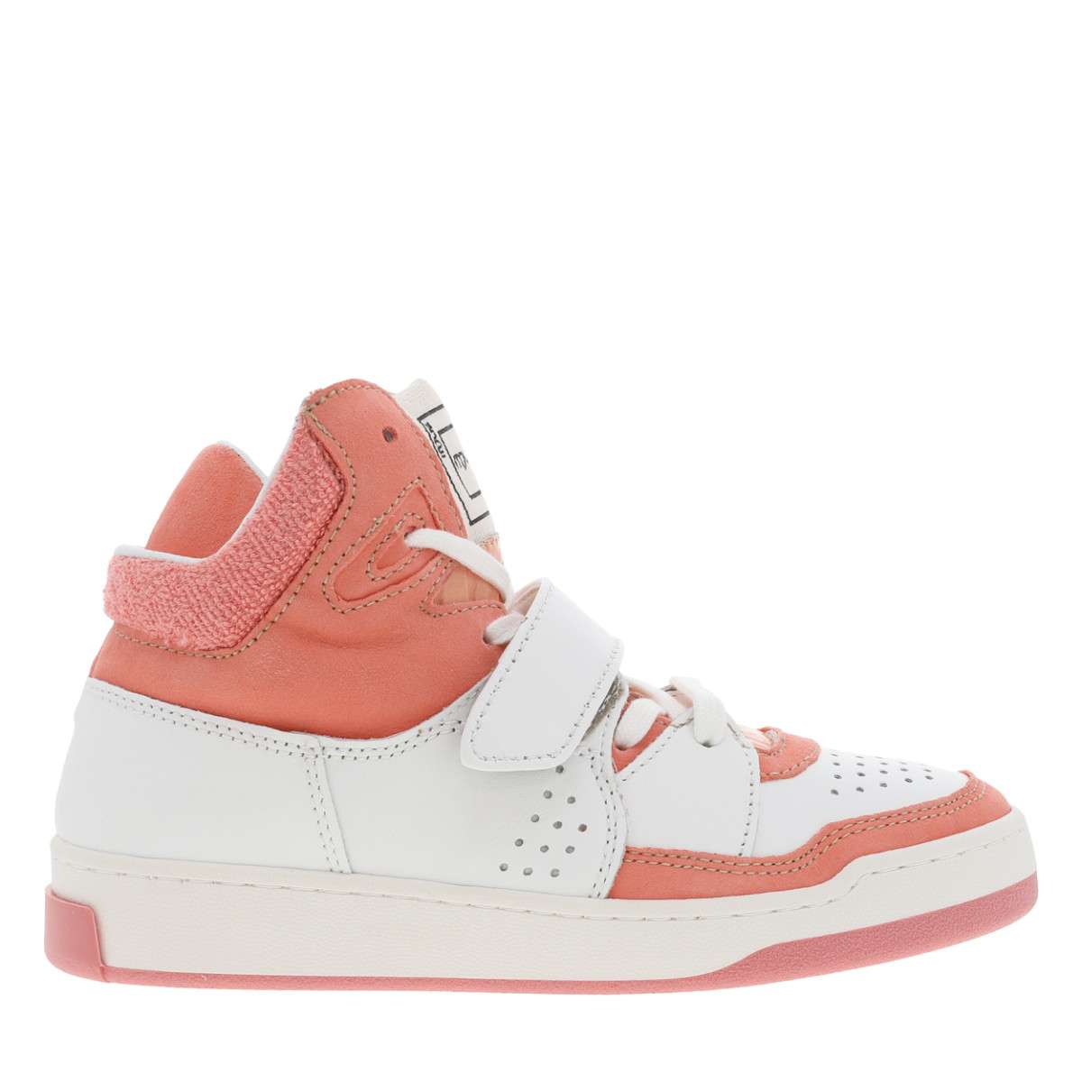 Baskets montantes cuir rose, MJUS