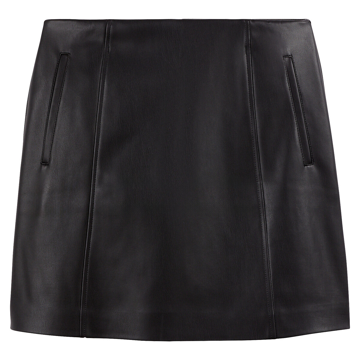 Saia curta em imitação pele preto , LA REDOUTE COLLECTIONS