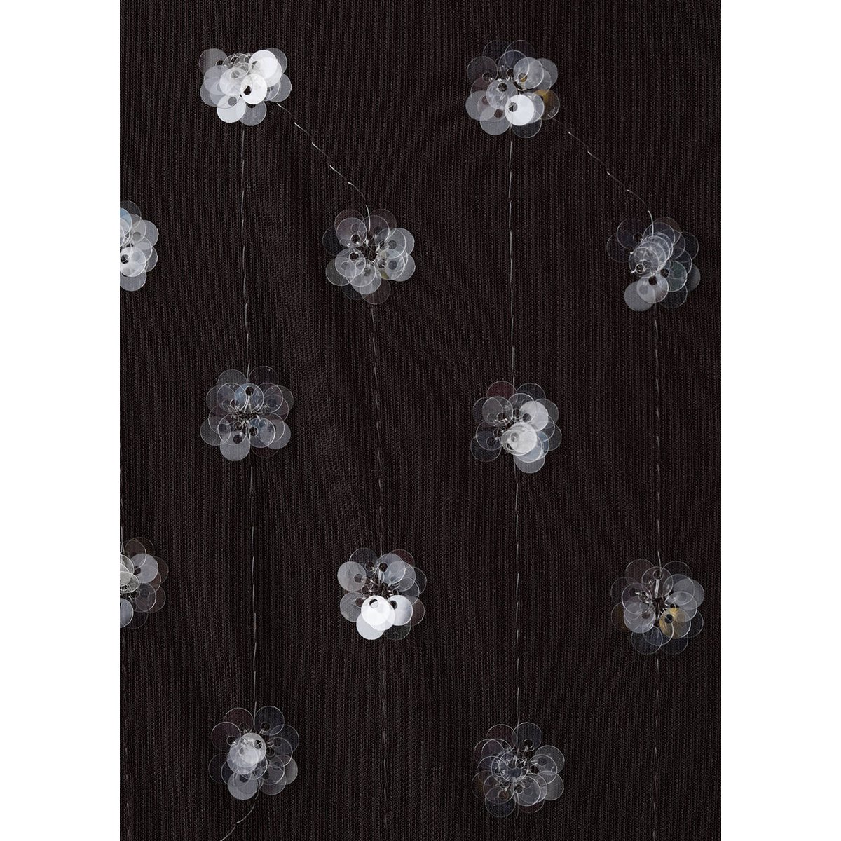 Pantalon droit paillettes chocolat, MANGO